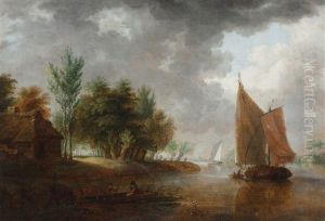 Landscape With Sailboats by Gillis Egidius I Peeters