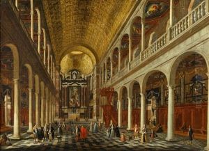 Two Interiors Of The Jesuit Church In Antwerp