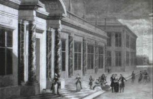 Galerie D'un Palais Renaissance Vue D'un Parc by Jacobus Balthasar Peeters