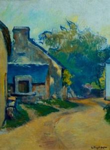 Rue De Village Breton by Jean Bertrand Pegot-Ogier