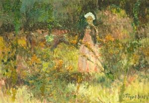 Jeune Bretonne Dans Un Jardin Jeune Bretonne Dans Un Jardin