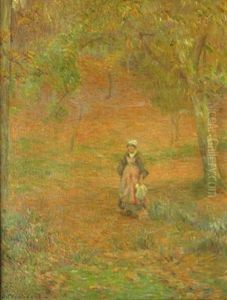 La Bretonne En Sous Bois by Jean Bertrand Pegot-Ogier