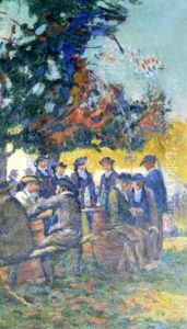 Jour De Fete En Bretagne by Jean Bertrand Pegot-Ogier