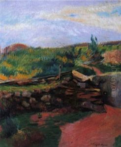 Le Muret De Pierres Dans La Lande Le Muret De Pierres Dans La Lande