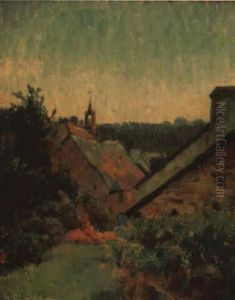 Les Toits Et Le Clocher Du Village