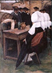 Le Pardon De Locadour, Hennebont by Jean Bertrand Pegot-Ogier