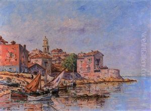 Vue De Saint-tropez by Auguste Pegurier