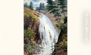 Cascade A Saint-martin-de-vesubie by Auguste Pegurier