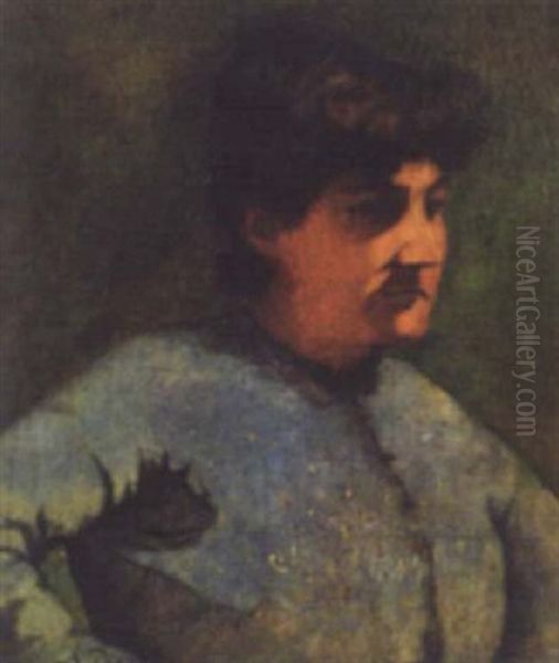 Buste De Dame En Bleu - view 1