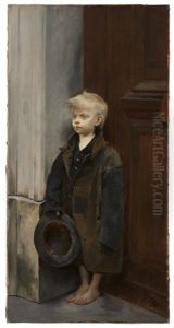 Study For 'petit Misere Ou Mendiant Au Chapeau' by Fernand Pelez