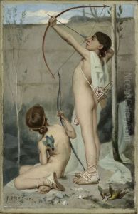 Les Tireurs D'arc by Fernand Pelez
