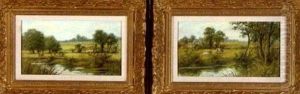 Pastoral Landscape With Cattle by James Pelham Iii