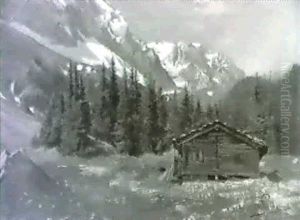 Baita In Montagna by Carlo Pellegrini