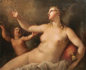 Zeus And Danae by Giovanni Antonio Pellegrini