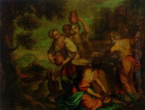 Eliezer Offering Gifts To Rebekah At The Well