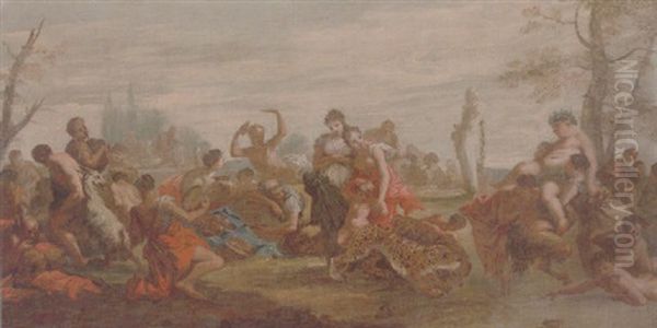 The Triumph Of Bacchus by Giovanni Antonio Pellegrini