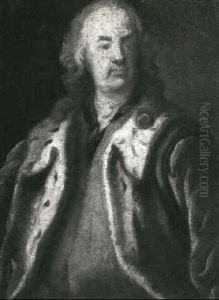 A Study For A Portrait Of A Man Half Length Wearing An      Ermine Lined Coat