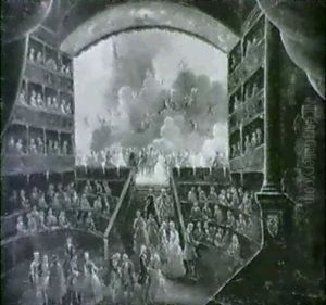 Festlicher Abend In Einem Theater by Giovanni Antonio Pellegrini