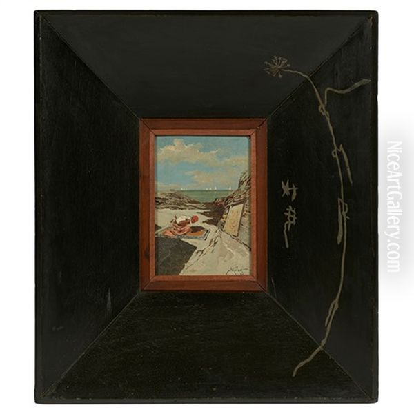 Orientalist Scene With Carlo Bugatti Frame - view 1