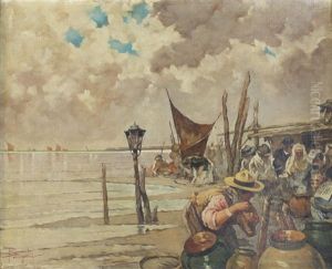 On The Shores Of The Lagoon by Riccardo Pellegrini