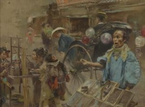Street Market by Robert Frederick Blum