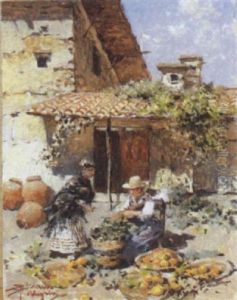 Venditore Nel Cortile by Riccardo Pellegrini