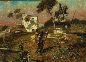 A Soldier In A Landscape by Riccardo Pellegrini