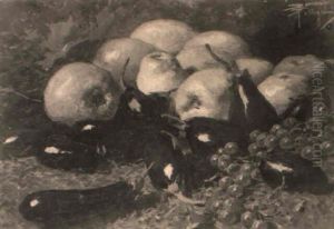 Natura Morta Con Melanzane, Uva E Mele Natura Morta Con Melanzane, Uva E Mele