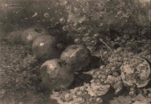 Natura Morta Con Melograni E Uva - view 1