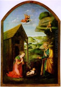 Die Geburt Christi by (Martino di Battista) Pellegrino da San Daniele