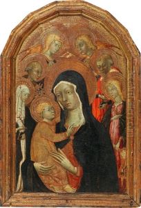 Madonna And Child With Saints by Pellegrino di Mariano Rossini