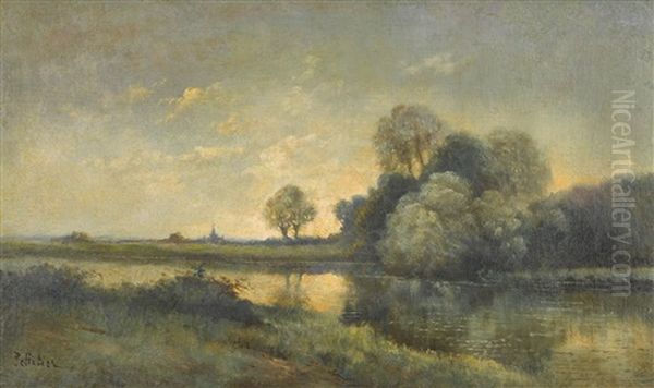 Flusslandschaft Im Abendlicht - view 1