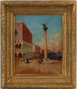 Vue De Venise by Jules Antoine Pelletier