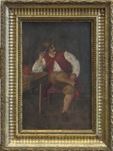 Fumeur Dans Une Taverne by Jules Antoine Pelletier