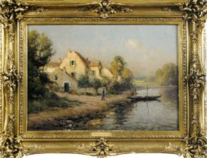 Bord De Riviere by Jules Antoine Pelletier