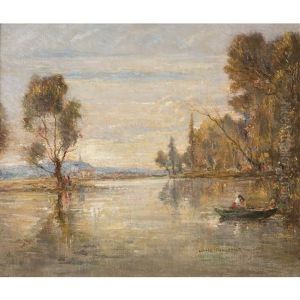 By The Water's Edge And Portrait By The Water's Edge And Portrait by Leonce Pelletier
