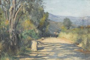 Sonnige Landschaft Bei Nizza by Leonce Pelletier