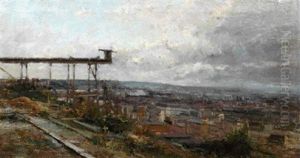 Vue De La Banlieue Parisienne by Pierre Jacques Pelletier