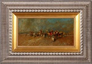 Caravan Sand Storm by Tito Pellicciotti