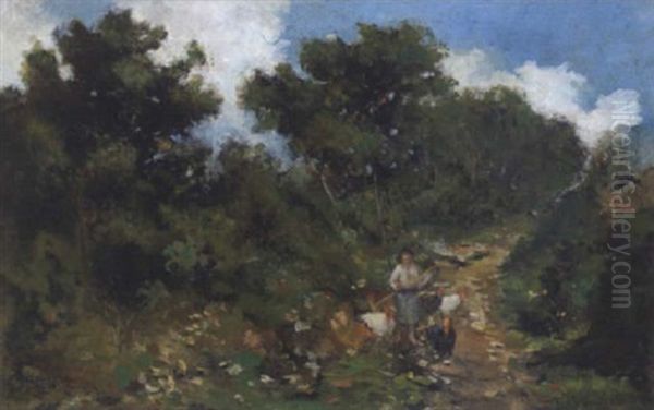 Landschaftsmotiv Mit Figurlicher Staffage - view 1
