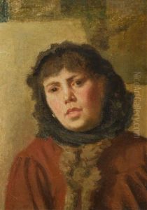 Bildnis Einer Jungen Frau by Giuseppe Pellizza da Volpedo