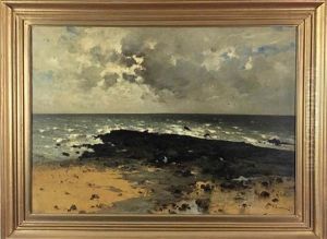 Bancs De Rochers A Concarneau by Leon Germain Pelouse
