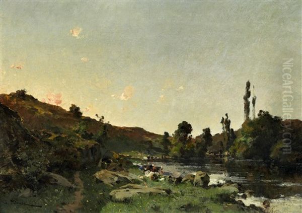 Wascherinnen Am Fluss - view 1