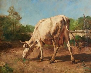 Vache Broutant by Leon Germain Pelouse