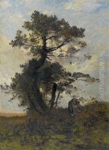 Bauerin Mit Kind Unter Knorrigem Baum Bauerin Mit Kind Unter Knorrigem Baum