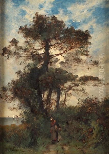 Une Personne Sur Le Chemin De La Cote - view 1