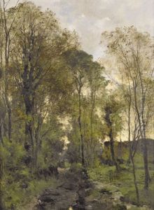 Waldweg In Der Bretagne by Leon Germain Pelouse