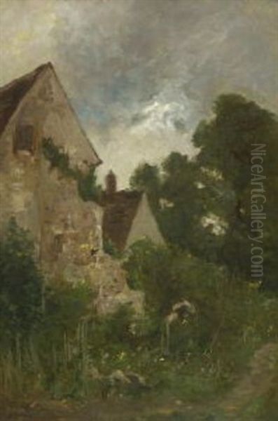 Wiesenweg Bei Einem Ruinosen Bauernhaus - view 1