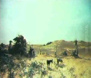 French Landscape In Summer by Leon Germain Pelouse