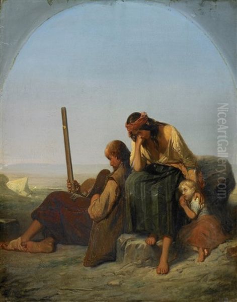 Amerikanische Siedlerfamilie - view 1